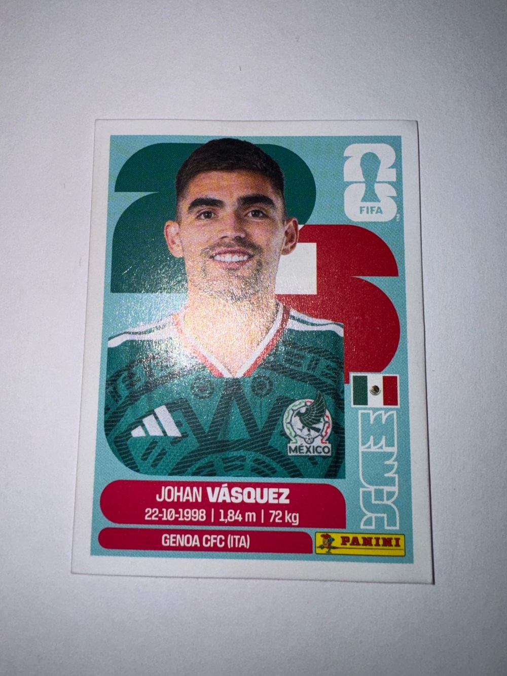 JOHAN VASQUEZ - MEX3 - Base - FIFA 2026 - Panini Sticker - English Edition